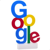 Placa De Mesa Google Enfeite Decorativo Escritório Geek 3d