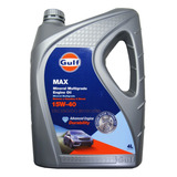 Aceite Gulf Mineral Max Apto Gnc Nafta Diesel 15w40 4lt