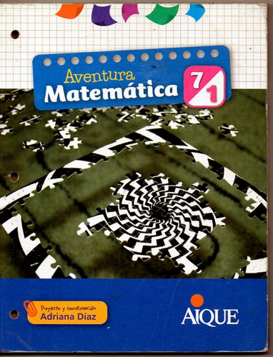 Aventura Matematica 7 - 1 - Adriana Diaz Usado