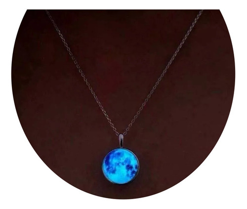 Duo Set Para Novios Collar Y Pulsera Luna Brilla Oscuridad