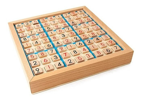 Sudoku Madera Juego Mental Matemático Números 100 Ejercicios