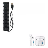 Hub Concentrador Multi Contacto Usb 7 Puertos Switch Combo