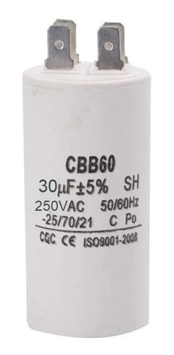 Capacitor Condensador 30uf/250v 30mfd Redondo C/terminal