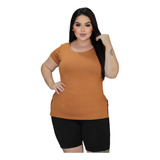 Kit 3 Blusinhas Academia Moda Básica Plus Size / Tapa Bumbum