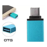 Adaptador Otg Micro Usb V8 Macho A Usb 3.0 Hembra Metalico