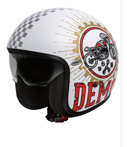 Casco Moto Café Racer Jet Speed Demo Talla M Norma Ece 22-05