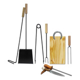 Kit De Parrilla Herramientas Cuchillo Tabla