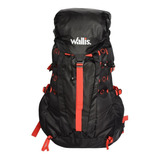 Mochila Wallis Para Montaña Chilas 50 L Color Negro/rojo Color Negro