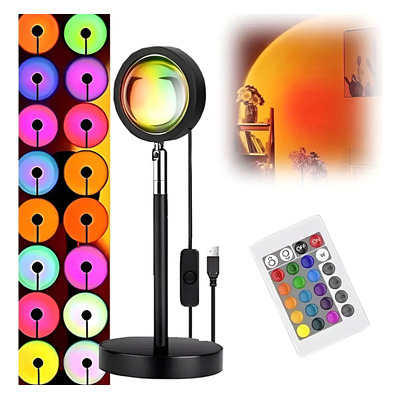 Lampara Proyeccion Mesa Luz Atardecer Sunset Led Decorativa | MercadoLibre