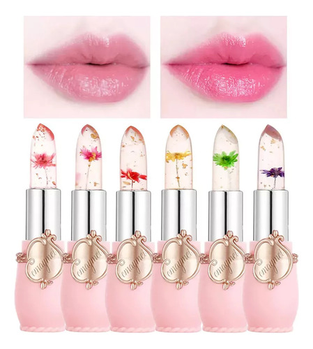 Lápiz Labial Magic Beautiful Bright Flower Crystal Jelly 6