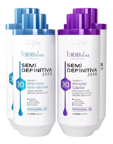 Kit C/2 Progressivas Semi Definitiva Zero 1l Forever Liss 