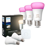 Kit Philips Hue Bridge +2 Hue Calidas + 3 Hue Colores Zigbee