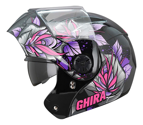 Casco De Niño Para Moto Abatible Con Gafas Certificado Ghira