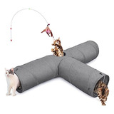 Túnel Extra Grande Gatos Juguete De Pluma Y Pelota