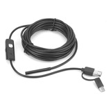 Endoscopio Usb 3 En 1 Y102, Lente De 5,5 Mm, 6 Led, Cable De