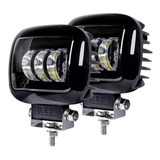 Par Faro Cuadrado O Redondo 3 Led 30w Lupa 6d Moto Nlpearl