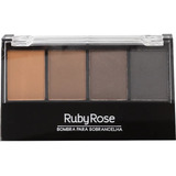 Trio De Sombras Para Sobrancelhas Com Primer Ruby Rose Cor Da Sombra Multicores