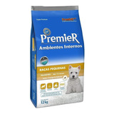 Alimento Premier Super Premium Ambientes Internos Para Cão Filhote De Raça Pequena Sabor Frango E Salmão Em Sacola De 12kg