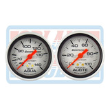 2 Relojes 60mm Presion Aceite Temperatura Agua Competición