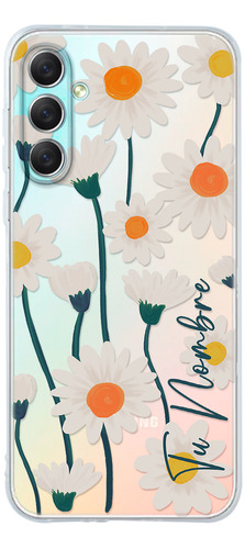 Funda Para Galaxy Para Mujer Flores Margaritas Con Nombre