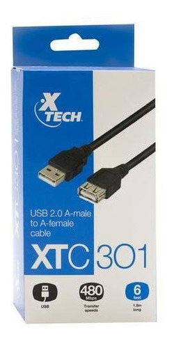 Cable Extension 1.8 Usb 2.0 Macho A Hembra Xtech