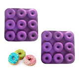 Pack 2 Moldes Silicona Donas Moldes De Silicona Donas 9 Dona