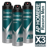 Desodorante Rexona Hombre Pack X3 Unidades