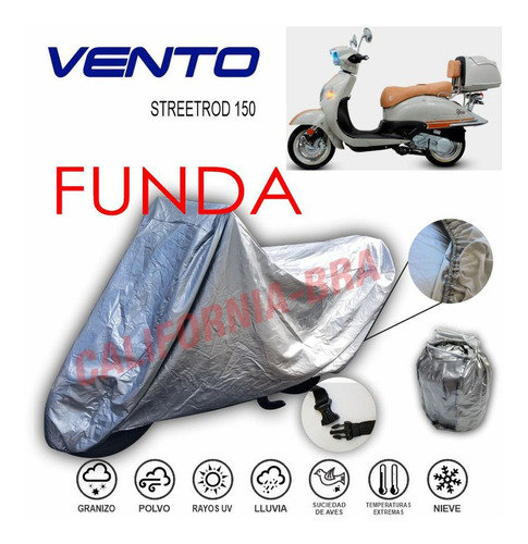 Funda Cubierta Lona Moto Cubre Vento Streetrod 150