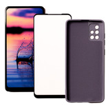 Display Compatível Galaxy A71 Biometria + Case+ Película