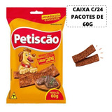 Bifinho Petisco Atacado Cx C/24 Pcts 60g Sabor Carne