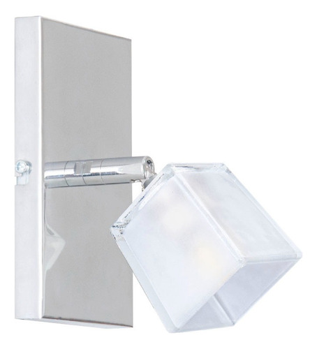 Aplique 1 Luz Tulipa Cubo Vidrio Baño G9 Led Plafon Moderno