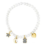 Pulsera Nocturne De Perlas, Oro Vermeil