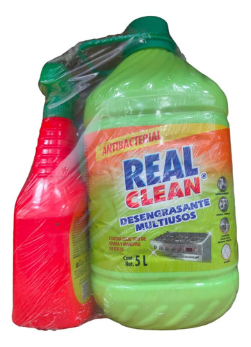 Desengrasante Líquido Real Clean Multiusos 5l + Atomizador De 1l