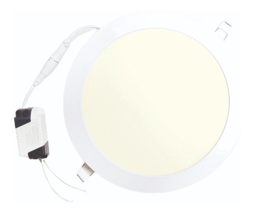 Panel Led 12w Embutir Plafon Blanco Circular Redondo