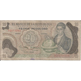 Colombia 20 Pesos Oro 12 De Octubre 1966