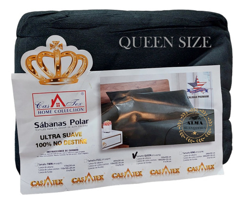 Sabana Polar Ultra Soft Color Negro Queen Size 2-1/2 Casatex
