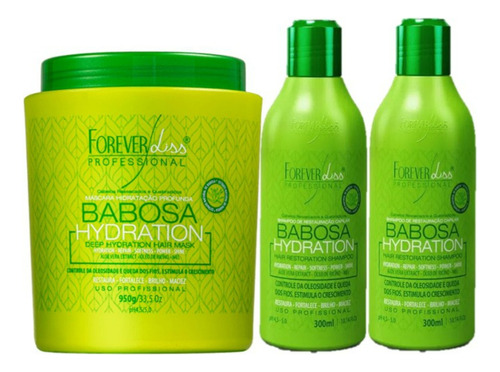 Kit Forever Liss Babosa 2 Shampoo 300ml + Máscara 950g