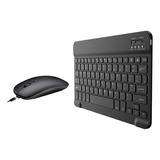 Kit Mini Teclado E Mouse Sem Fio Notebook Sem Fio Ultrafino