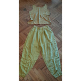 Ambo De Verano Maxi Remera Y Pantalón Seda Hindú 