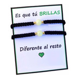 Dúo Pulseras Brillan Oscuridad Pareja Novios Luminiscentes