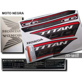 Kit Calcos Tipo Original Honda Titan 150 - 2019 - Moto Negra