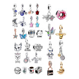 Charm Astronautas Viajes Mundo Plata 925 Calidad Premium