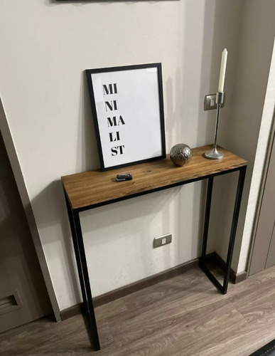 Mesa Arrimo Metal Madera 