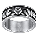 Anillo De Promesa Claddagh For Bodas Amor Hombre Y Mujer C