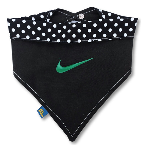 Bandana Pet Preta - Estampa Nike - Dupla Face P/cães E Gatos