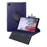 Capa De Tablet Para Galaxy Tab A7 Lite 8.7 T220 T225+teclado Cor Azul