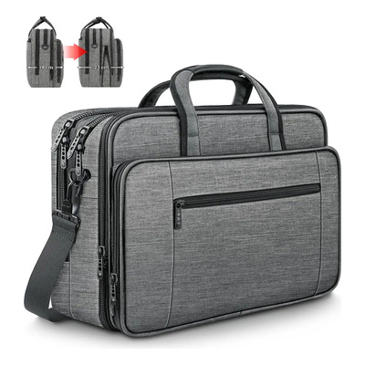 Maletin Para Laptop De 17 Pulgadas Para Hombre Portafolios Negocios Expandible Funda Protector Para Laptop Gris Mancro