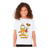 Playera Garfield Sublimada Para Niños Talla Suave Liviana