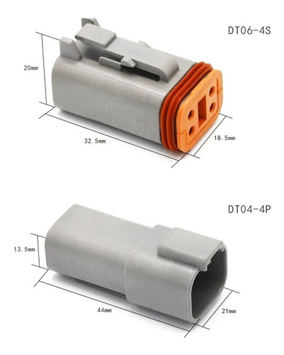 Soquete Plug 4vias Conector Linha Agrícola 1 Par