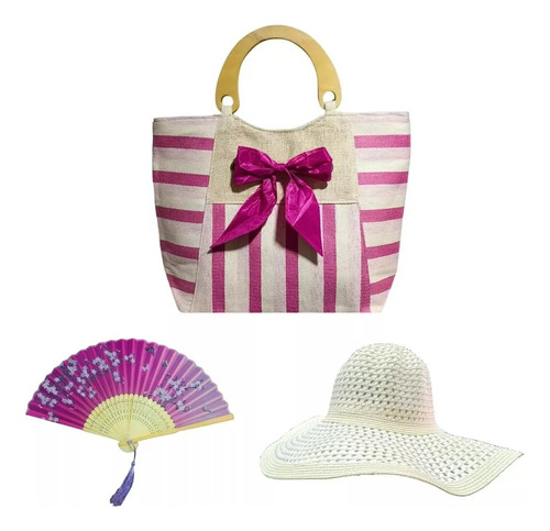 Capelina Bolso Playero Abanico Playa Verano Mujer X3pz Vdp